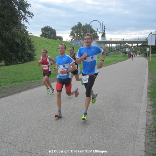 Beim Badenmarathon, an der Spitze: Frank Scholl und Moritz Gmelin (von links)
